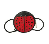 Beavorty Bolso Bandolera Infantil Dibujos Animados Mariquita, Tela PU Ajustable, Bolso Niño Niñas para Parque y Viaje, Monedero Pequeño Cierre Seguro y Capacidad Compacta