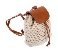 Beavorty Bolso Mochila Mano De Poliéster y Pu Diseño Hueco y Multifuncional Para Mujer Pequeño Bolso Crochet Para Viajes Actividades Diarias y Uso Casual