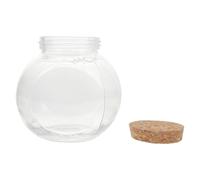Beavorty Botella Deseos de Cristal Transparente Tapón de Madera, Botella de Cristal Vacía Diy, Decoración de Escritorio, No Fácil de Romper