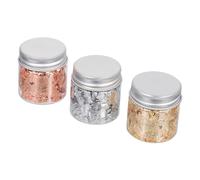 Beavorty Botellas de Láminas de Papel Dorado Fragmentado para Decoración de Uñas Suministros DIY para Arte de Uñas Brillo Seguro y Versátil Naturales y Artificiales