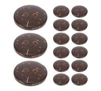 Beavorty Botones Naturales de Cáscara de Fruta Redondos 15 Mm 120 Unidades 2 Agujeros para Costura, Manualidades y Decoración de Ropa, Bolsos, Sombreros y Accesorios de Crochet