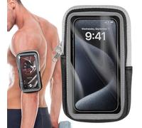 Beavorty Brazalete para correr con soporte para teléfono: brazalete de gran capacidad para correr, caminar, bolsa deportiva para teléfonos móviles y artículos esenciales durante actividades al aire