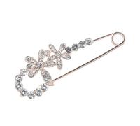 Beavorty Broche de Cristal Gemas de Imitación, Pin de Flor Pecho, Imperdible para Camisa y Bufanda, Accesorio Elegante para Ropa de Mujer, Broche Decorativo para Vestidos