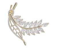 Beavorty Broche De Diamantes De Imitación Broche Con Etiqueta De Espiga De Trigo Para Mujer Broche De Hoja Brillante Ideal Para Trajes Vestidos Y Celebraciones De Acción De Gracias