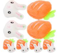 Beavorty Broche de Dibujos Animados de Felpa Forma de Conejo y Zanahoria, 12 Piezas Ligeras y Portátiles para Decorar Ropa en San Valentín