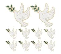 Beavorty Broche de Solapa Paloma Paz con Rama de Olivo, 12 Piezas, Diseño Ligero para Ropa Femenina, Símbolo de Optimismo y Unidad, Accesorio Versátil para Trajes y Vestidos