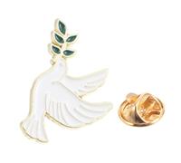 Beavorty Broche Paz Metálico Con Rama De Olivo Accesorio Versátil Para Bolso Sombrero y Prendas Elegante Dijes Para Eventos y Uso Diario