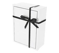 Beavorty Caja de Plegable Blanca con Tapa y Lazo Diseño Elegante y Reutilizable para Cumpleaños Bodas y Propuestas de Dama de Honor