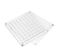 Beavorty Caja Organizadora de Conchas Marinas Acrílica Transparente, Marco de Exhibición Mini 64 Agujeros de 1,2 X 1,2 Cm, Soporte para Almacenamiento y Presentación de Baratijas