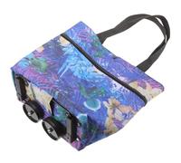 Beavorty Carrito de Compras Plegable Ruedas y Bolsa Grande Plegable Color Morado, Bolsa de Supermercado Reutilizable para Compras y Lavandería, Almacenamiento Portátil y Práctico