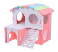 Beavorty Casa Hábitat Adecuado Rampa Hámster de Diseño Multiuso con PVC para Espacio Privado y para Pequeños Animales y Conejillos de Indias