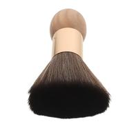 Beavorty Cepillo Cuello de Barbero Plumero Grande con Mango de Madera Accesorios de Barbería para Limpiar el Cabello Alrededor Cara Cepillo para Cortar el Pelo