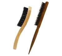 Beavorty Cepillo de para Hombres con Mango de Bambú y Cerdas de Cerdo Herramienta de Cuidado Personal para Salón y Doméstico para Limpiar Cabello y Estilizar Barbas