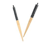 Beavorty Cepillo De Pelo De Madera Enrollable 2 Piezas Tamaño Pequeño y Grande Cepillo Redondo Antiestático Para Mujer Masaje Cuero Cabelludo Peinado Diario Portátil