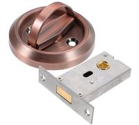 Beavorty Cerradura de Puerta Lado Mango Anillo Oculto de Acero Inoxidable 304, Tirador Invisible Empotrado Rojo Antiguo, Cerradura Práctica para Puertas Interiores y Muebles