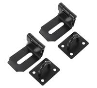 Beavorty Cerrojo de Ángulo Recto de Acero Inoxidable 3 Pulgadas, Cierre de Candado de 90 Grados, Juego de 2 Piezas Negro para Puertas, Ventanas y Armarios, Accesorio de Seguridad Doméstica