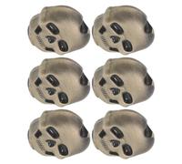 Beavorty Clavijas de Afinación de Metal para Guitarra Acústica y Eléctrica, Perillas de Repuesto de 1,6 X 1,5 Cm Diseño de Calavera en Bronce, Piezas para Afinador de Cuerdas de