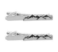 Beavorty Clip de Corbata para Hombre 2 Piezas, Cierres de Aleación de Zinc Duradera, Diseño Francés Casual, Accesorios de Pasador para Negocios y Eventos Formales, Obsequio para Enamorado
