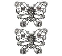 Beavorty Clips para Hebillas de Zapatos de Boda Gemas de Imitación Desmontables Decoración para Tacones Altos de Novia Accesorios Joyería Elegantes 1 Par Color Antiguo