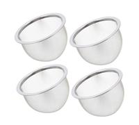 Beavorty Coladores de Té Reutilizables de Acero Inoxidable 4 Piezas, Filtro Insertable para Tetera Diámetro Exterior 8.2 Cm, Diámetro Interior 7.2 Cm y Altura 5 Cm, Cedazo Fino