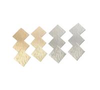 Beavorty Colección de Horquillas para El Cabello 4 Piezas Horquillas de Aleación Geométricas Chapadas en Oro Y Plata para El Cabello Versátiles para Eventos