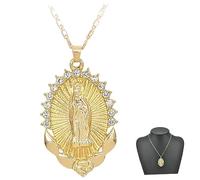 Beavorty Collar Mujer Colgante Religioso Decorativo con Colgante María Dorado para Fiesta Diario Elegante