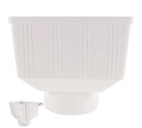 Beavorty Conector de Drenaje Pvc para Bajante de 110 Mm, Embudo Desviador de Lluvia para Canalones Exteriores, Accesorio para Sistema de Captación de Agua de Lluvia, Barriles de