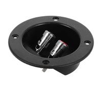 Beavorty Conector para Comerciales Vehículos Color y Todoterreno de Caja de Altavoz Redondo Resorte, Terminal Eléctrico Negro de Plástico Metal, Fácil Instalación Color