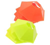 Beavorty Conjunto de 8 Discos Marcadores Hexagonales de Entrenamiento de Fútbol, Colores Naranja y Verde Fluorescente, Portátiles y Estables para Ejercicios de Agilidad y Práctica