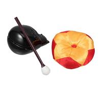 Beavorty Conjunto de Cánticos Budistas Muyu de Imitación Madera Acrílica 4 Pulgadas Almohadón y Mazo Ergonómico para Meditación y Recitación de Sutras en Budista