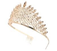 Beavorty Corona de Novia de Aleación Ligera con Cristales Brillantes Diadema Elegante para Bodas y Fiestas Accesorio para Cabello de Princesa Diseño Atemporal para Damas y Madrinas
