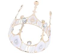 Beavorty Corona Decoraciones De Fiesta Adorno De Pastel De Cumpleaños Decoraciones De Boda Tiara Nupcial Fiesta De Cumpleaños Topper De Pastel De Ducha De Novia Decoración De La Boda