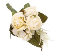 Beavorty Corsage Simulado Boda Simular Ramo De Rosas Dama De Honor Despedida De Soltera Día Casarse Flor En El Ojal Floral Exquisito Falso Novia Hombres Con Flor Artificial