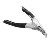 Beavorty Cortaúñas de Acero Inoxidable Diseño Recto en U, Cortaúñas Portátil para Manicura Francesa, Recortador de Bordes para Uñas Acrílicas, Herramienta Ergonómica para Salón y Uso