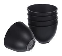 Beavorty Cuencos de Silicona para Mascarillas Faciales DIY 10.5x7 Cm, Tazones Negros 5 Piezas, Herramienta para Mezclar Mascarilla Casera, Aptos para Spa y Cuidado Facial