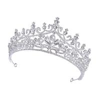 Beavorty De Novia Tiara De Boda Gemas De Imitación Decoración Cabello Brillante Accesorios De Boda Para Mujer