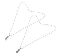 Beavorty Detachable titanium steel double capsule necklace with elegant mini perfume bottle pendant, 2pcs set, ideal for office wear and travel use