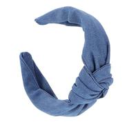 Beavorty Diadema Ancha De Jean Azul Con Nudo Antideslizante Para Mujer y Niñas Accesorio De Moda Versátil Para Sujetar Cabello y Lavado Facial