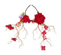 Beavorty Diadema De Flores Cabello De Cuerno De Ciervo Tocado De Fiesta Para Festival Accesorio De Corte De Pelo