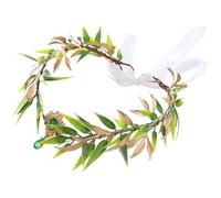 Beavorty Diadema de Hadas de Hojas Verdes Vintage, Accesorio Ligero y Resistente para Novia y Fiestas, Tocado Colgante, Adecuado para Bodas, Cumpleaños y Cosplay, Joyería Cabello Mujer
