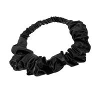 Beavorty Diadema de Maquillaje de Satén Negra, Banda Elástica Ancha para Mujer, Accesorio Cómodo para Spa, Lavado Facial y Cuidado Piel, Uso en Casa y Viaje, Talla Única