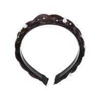 Beavorty Diadema De Perlas Accesorios Banda Trenzada Diadilla Cabello Diadema De Peluca Trenzada Diadema De Diadema De Pelo Trenzado Tocado De Perlas Fibra Química