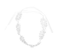 Beavorty diadema de perlas de cristal fiesta túnica diademas revelar pañuelo accesorios para el cabello de boda accesorios para el cabello de novia vid de pelo de cristal aleación Silver