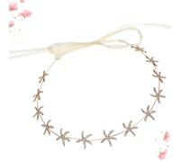 Beavorty Diadema Dorada Estrella de Mar Gemas de Imitación para Novia, Accesorios Cabello, Decoración Ligera y Elegante para Bodas, Fiestas y Peinados de Dama