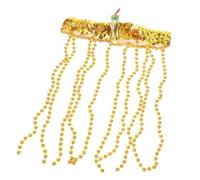 Beavorty Diadema Egipcia Cuentas Doradas y Emblema de Serpiente para Disfraz Egipcio Mujer, Accesorio de Tocado Cleopatra para Halloween y Fiestas Temáticas