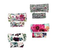 Beavorty Diademas Cabello Estampadas de Terciopelo, 4 Pares, Talla Única, Diseño Creativo para Niñas y Madres, Accesorios de Moda para Fiesta y Uso Diario