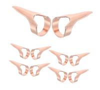 Beavorty Dispensador De Anillos Cabello 10 Pcs Anillos De Separación Para Trenzas y Peinados Herramienta De Para Salones y Personal Rosa Dorado Accesorio De Uñas y Cabello
