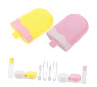 Beavorty Elegante Caja Portátil 2 Piezas Estuches De Almacenamiento De Viaje Soporte para Mujeres Organizador De Almacenamiento Color