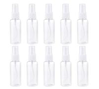 Beavorty Envases De Maquillaje De Plástico Pet De 50 Ml Paquete De 10 Botellas Con Pulverizador Soporte De Almacenamiento Portátil Botella De Viaje Para Perfumes Y Cosméticos.