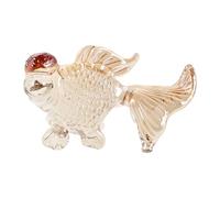 Beavorty Escultura de Carpa de Cristal Miniatura 93x24.5x48.5mm 72g Adorno Suerte Decoración de Peces Koi para Centro de Mesa Decoración del Hogar Colección de Figuritas de Carpas